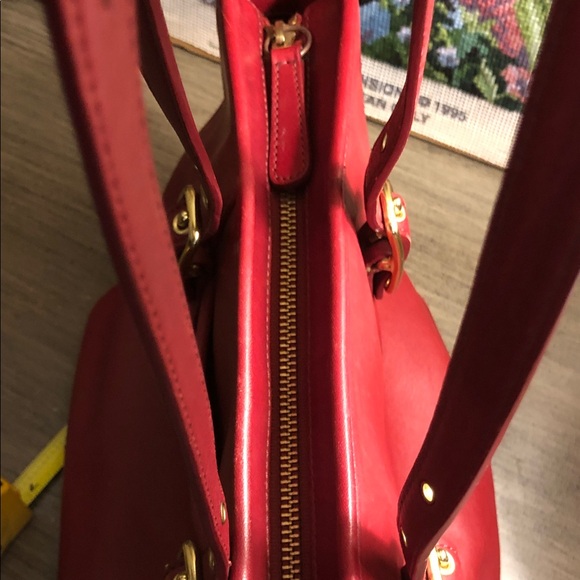 Coach Brick Leather Shoulder Bag - Picture 6 of 7